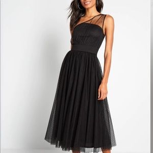 Tulle Night Long One Shoulder Dress